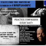 Our Value for the Month of September is Compassion