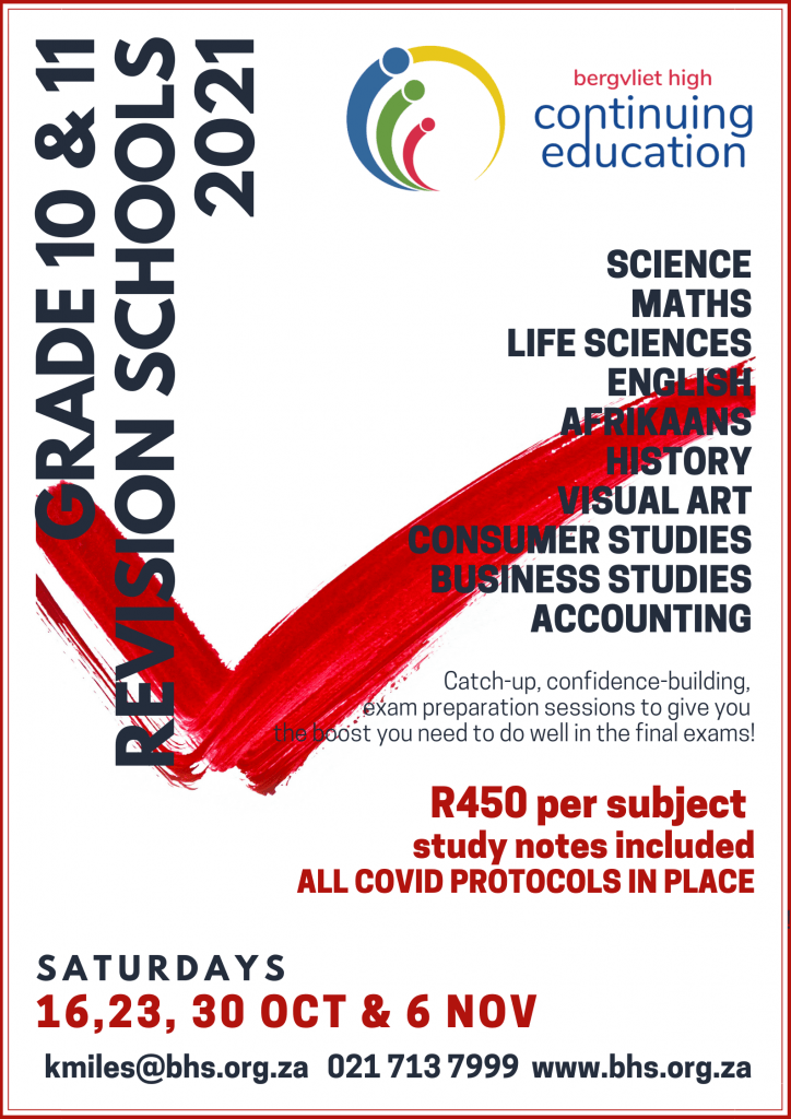 GRADE 10 & 11 REVISION SCHOOLS - Bergvliet High School