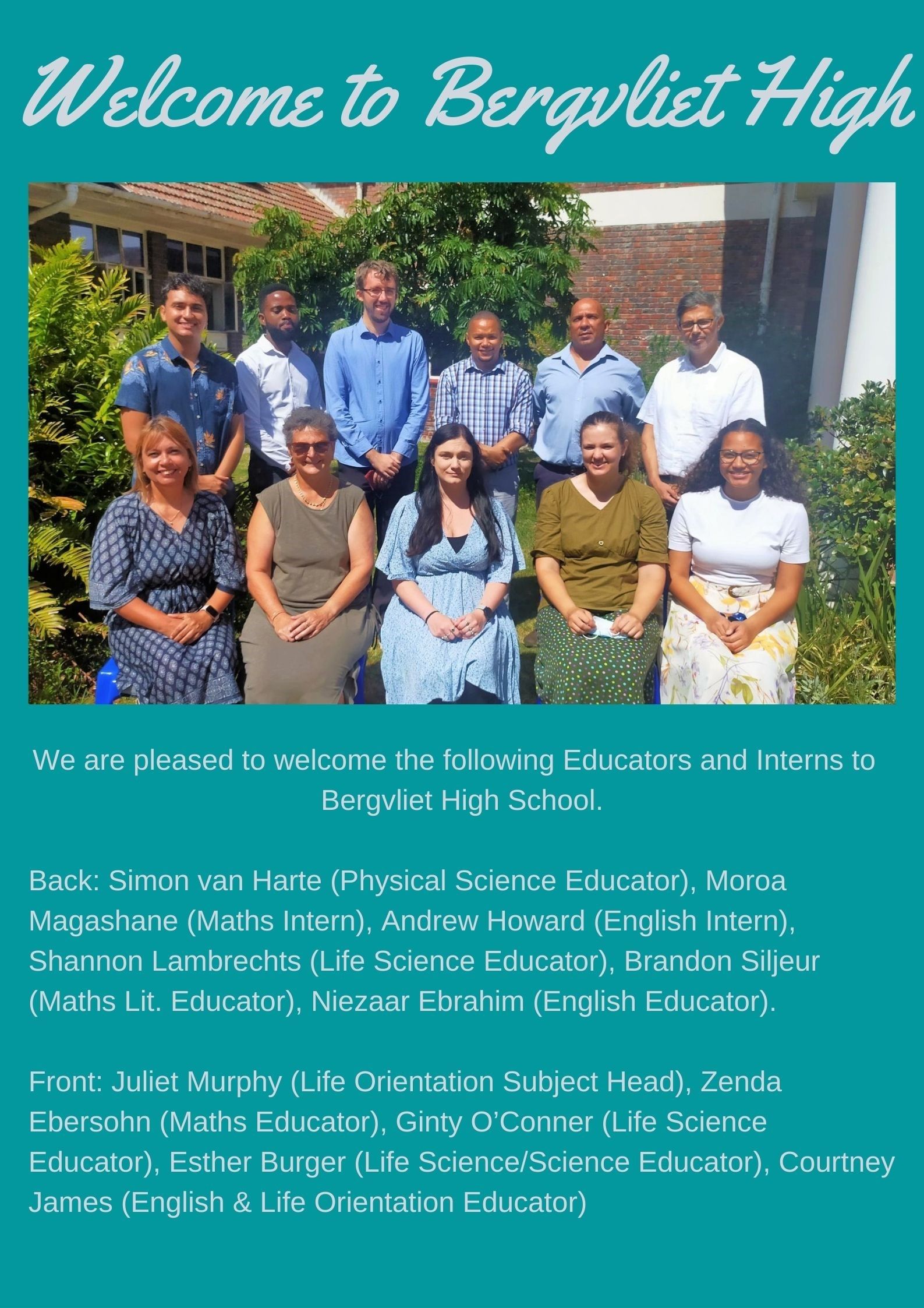 You are currently viewing Bergvliet Welcomes New Educators