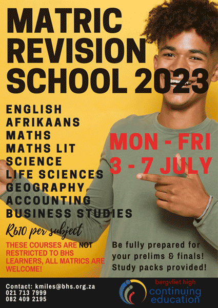 You are currently viewing Prospectus Matric Revision School 2023