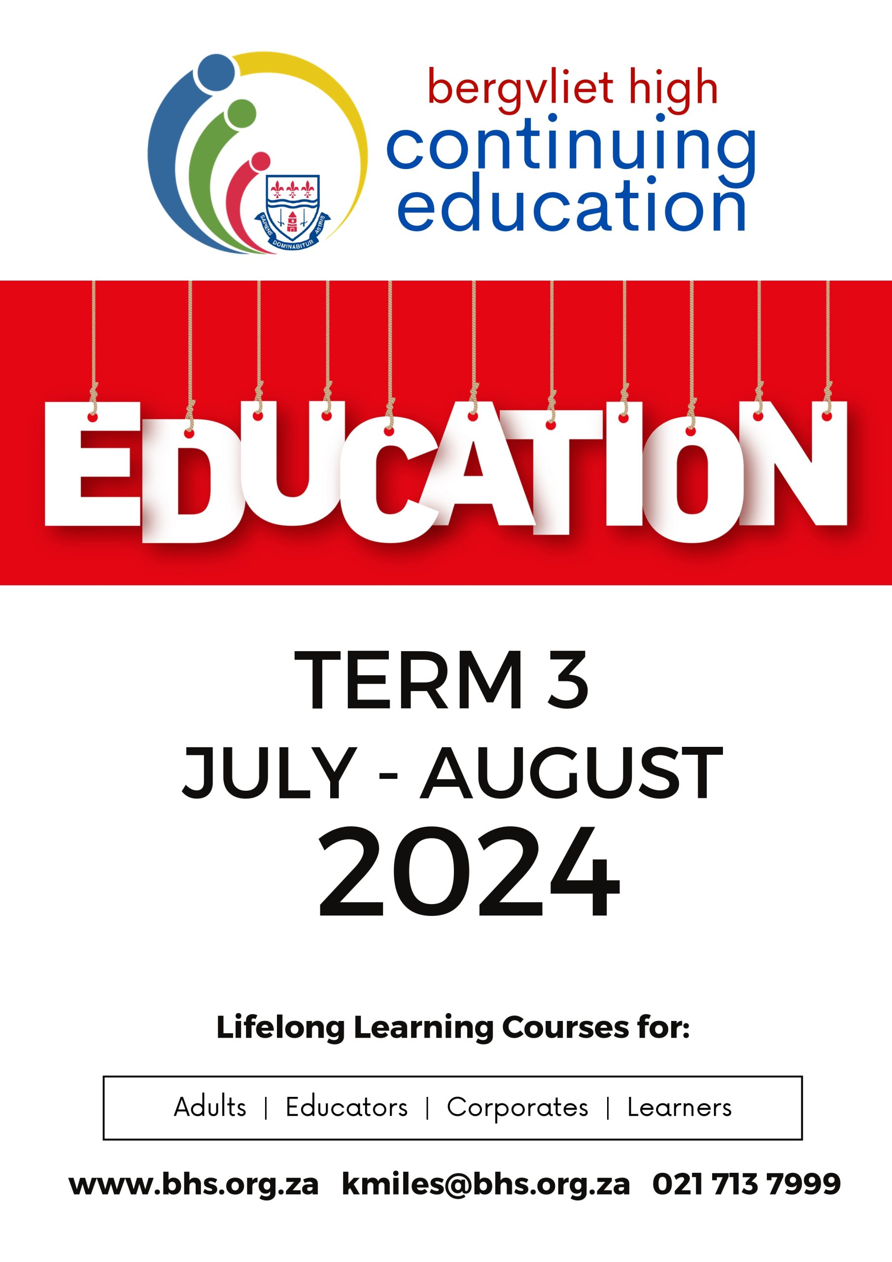 Continuing Education - Term 3 2024